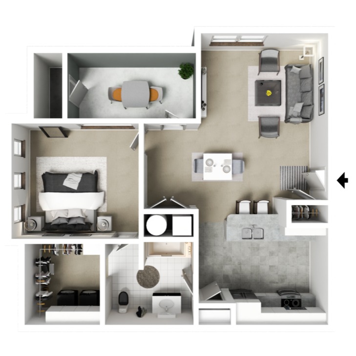 1 Bedroom Floor Plan